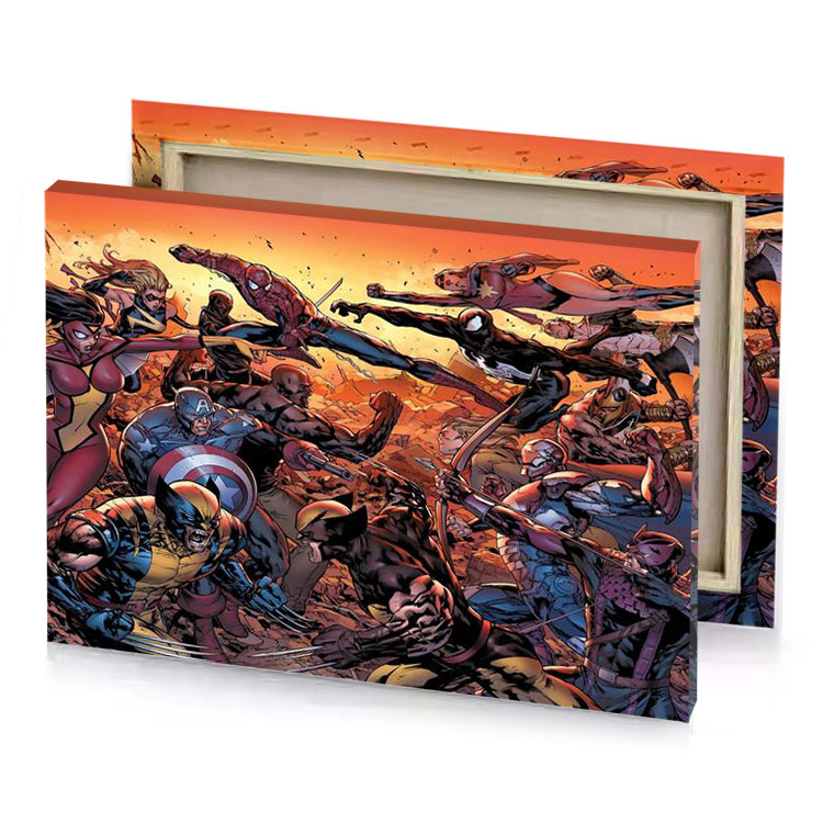 the avengers team in war garnet canvas