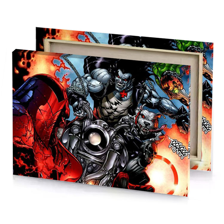 the batman and green goblins smoky black canvas