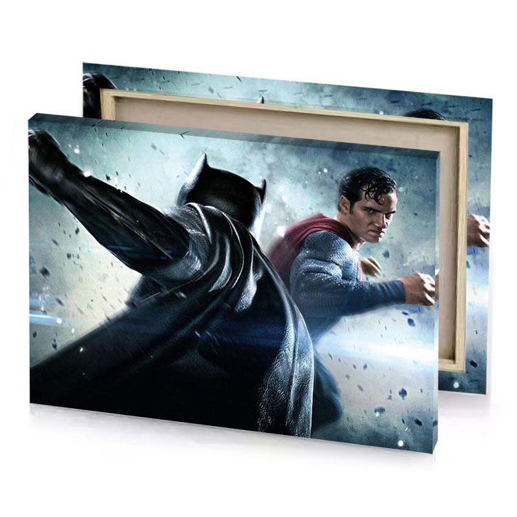 the batman vs superman movie smoky black canvas