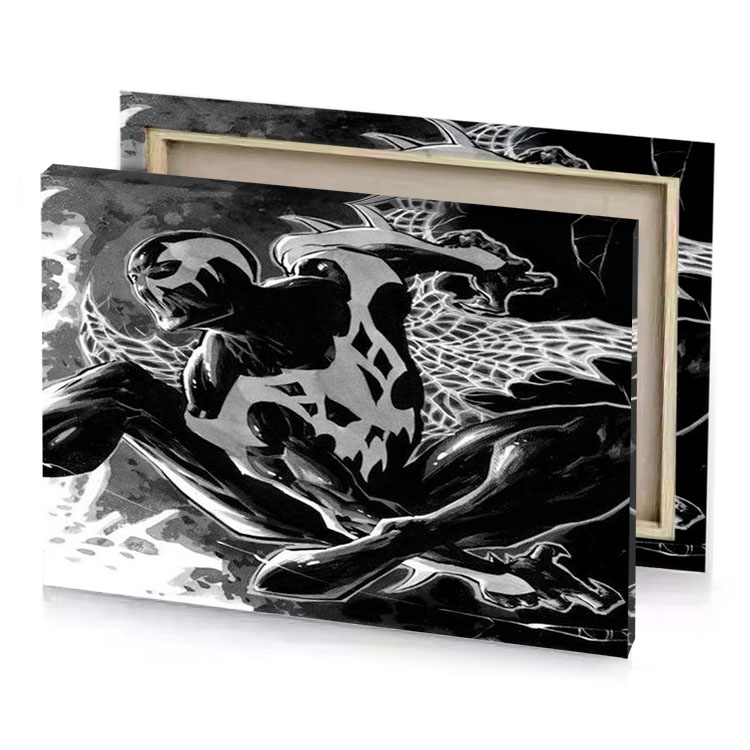 the black panther and spider smoky canvas