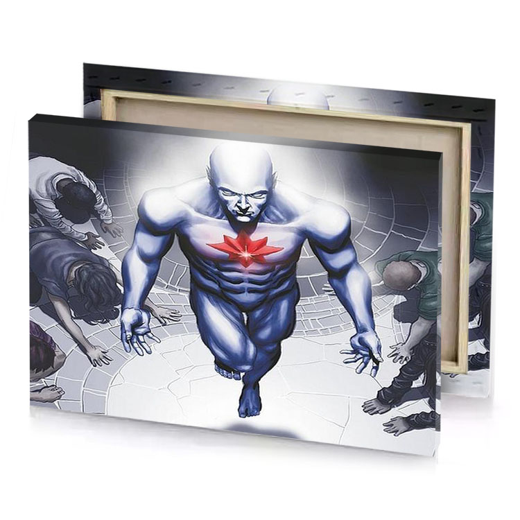 the cover to new 52 featuring a man with red lavender canvas