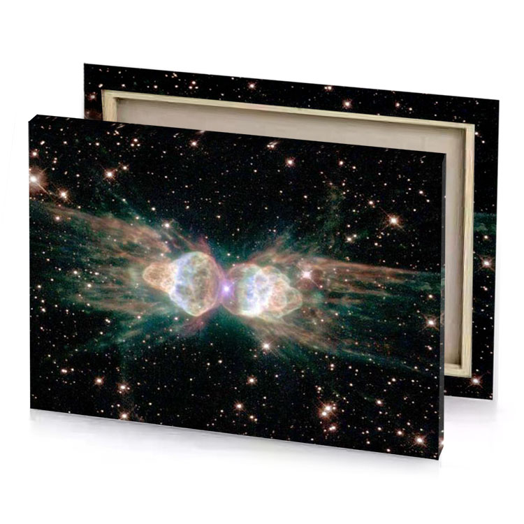 the crab nebula silver canvas