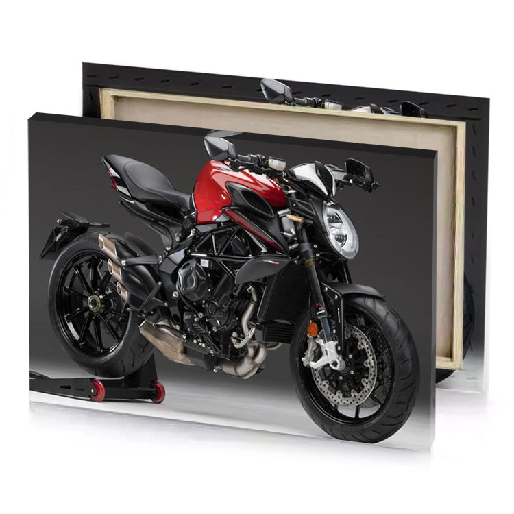 the duc is a motorcycle that designed to be smoky black canvas