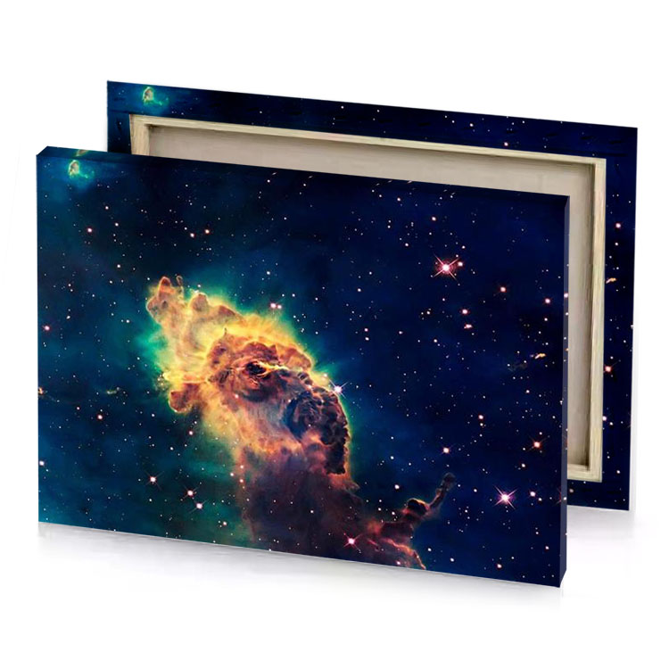 the eagle nebula and its stars fawn canvas