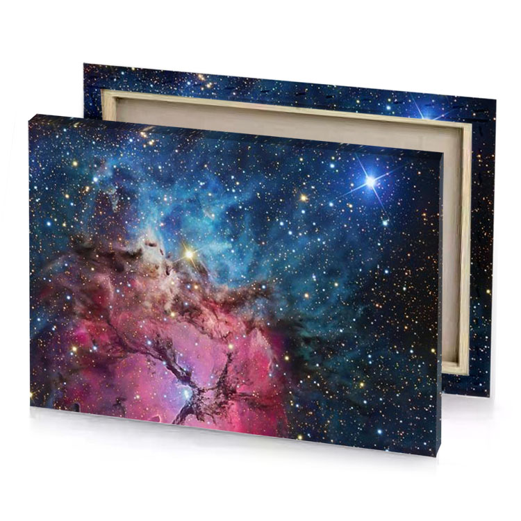 the eagle nebula in constellation fuzzy wuzzy brown canvas