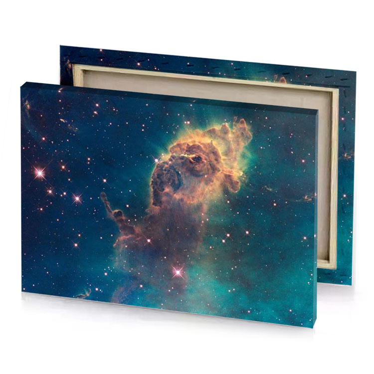 the eagle nebula in constellation prussian blue canvas
