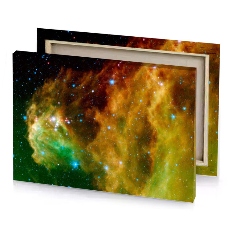 the eagle nebula in infrared dark golden rod canvas