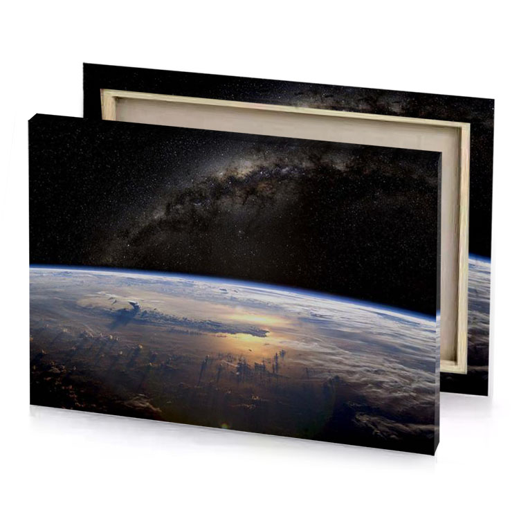 the earth and milky rose quartz canvas