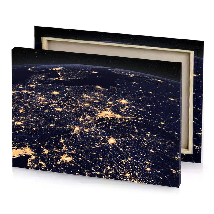 the earth at night taupe canvas