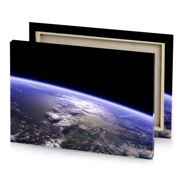 the earth from space medium purple canvas
