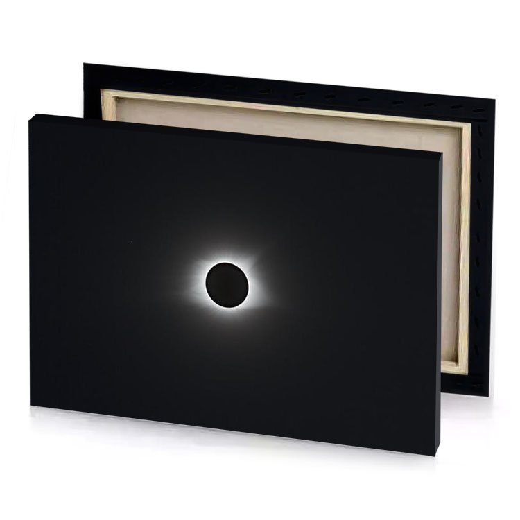 the eclipse of sun as seen from sky bistre canvas
