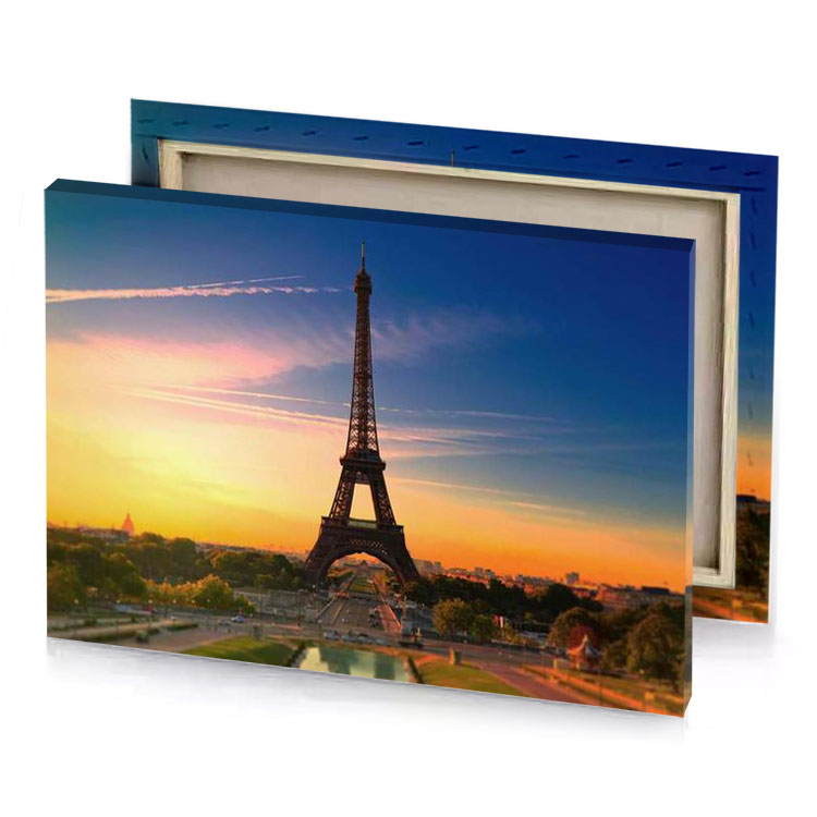 the eiff tower in paris vanilla canvas