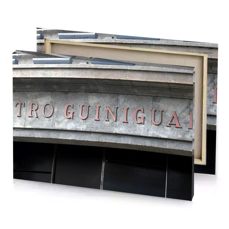the entrance to taroguadao building silver canvas