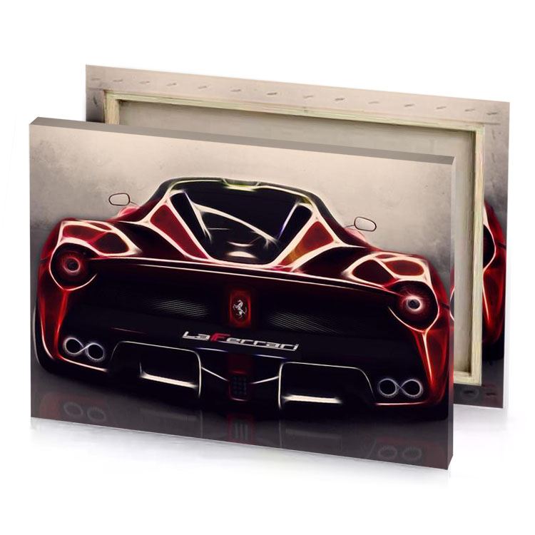 the ferrari concept car is shown in this image smoky black canvas