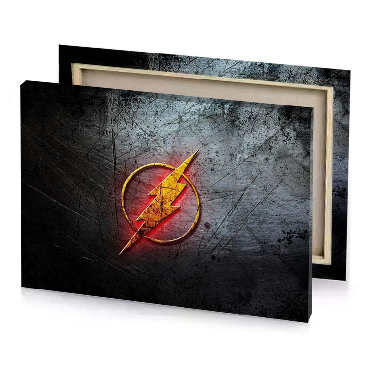 the flash logo on a dark background bittersweet shimmer canvas