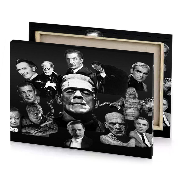 the godfather movie poster smoky black canvas