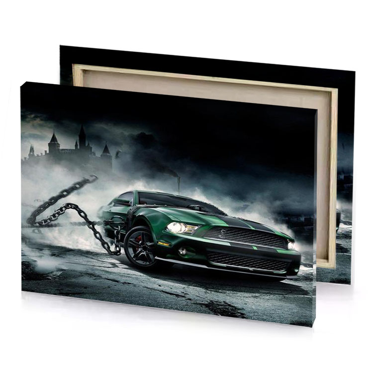 the green mustang silver canvas