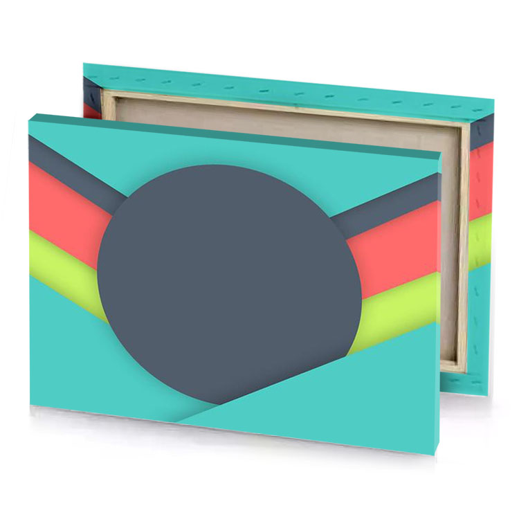 the icon for app with a black circle on top dim gray canvas