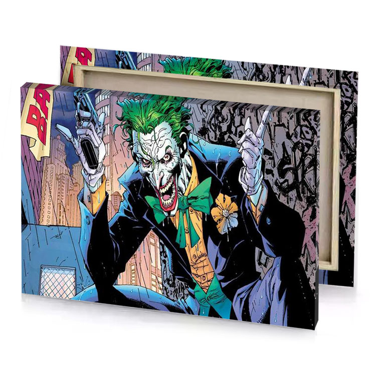 the joker in batman comics rosy brown canvas