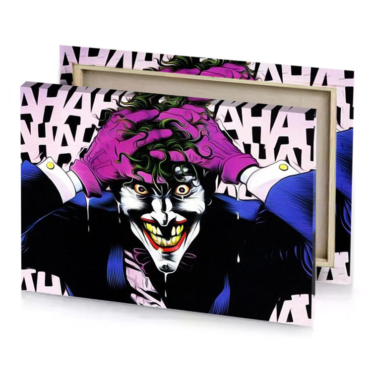 the joker is a character in batman comics violet red canvas