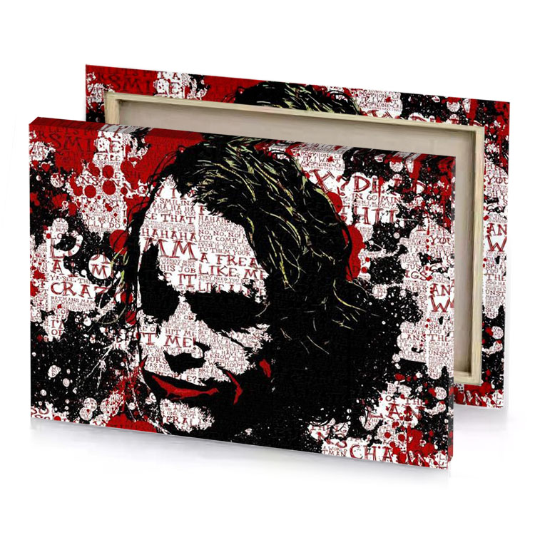 the joker movie poster smoky black canvas