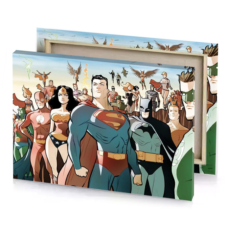 the justice league eggshell canvas