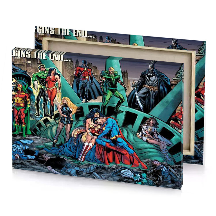 the justice league is coming cadet blue canvas