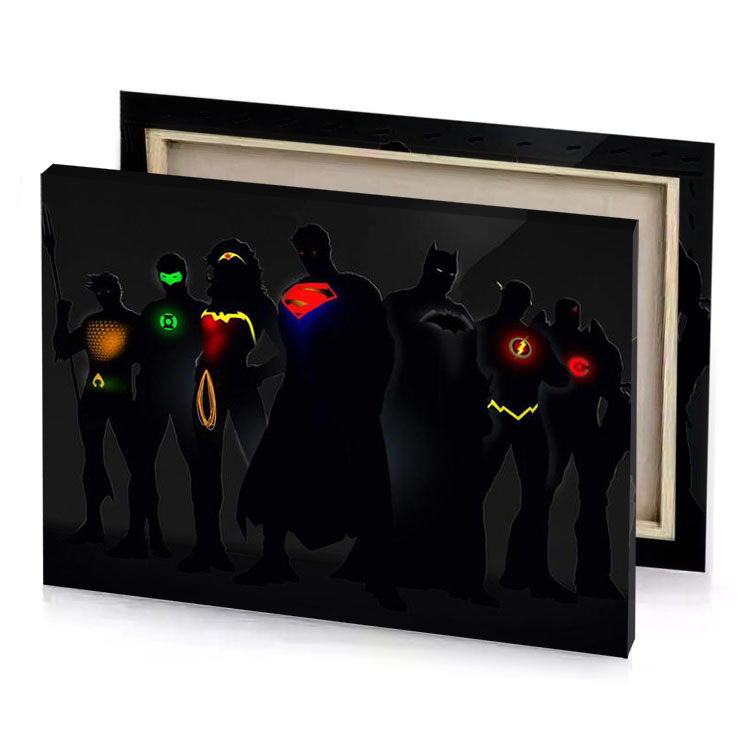 the justice league navy canvas