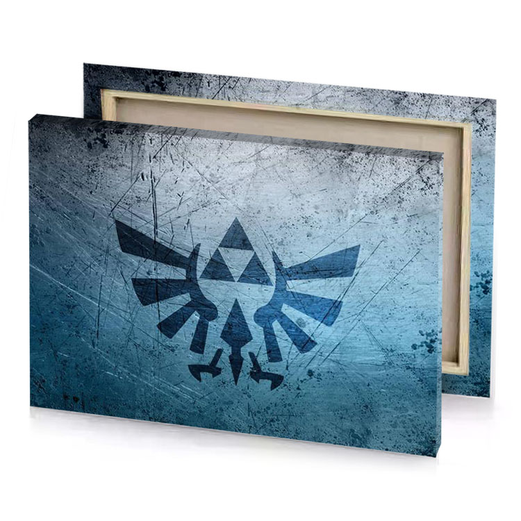 the legend of zeo logo on a blue background moonstone canvas