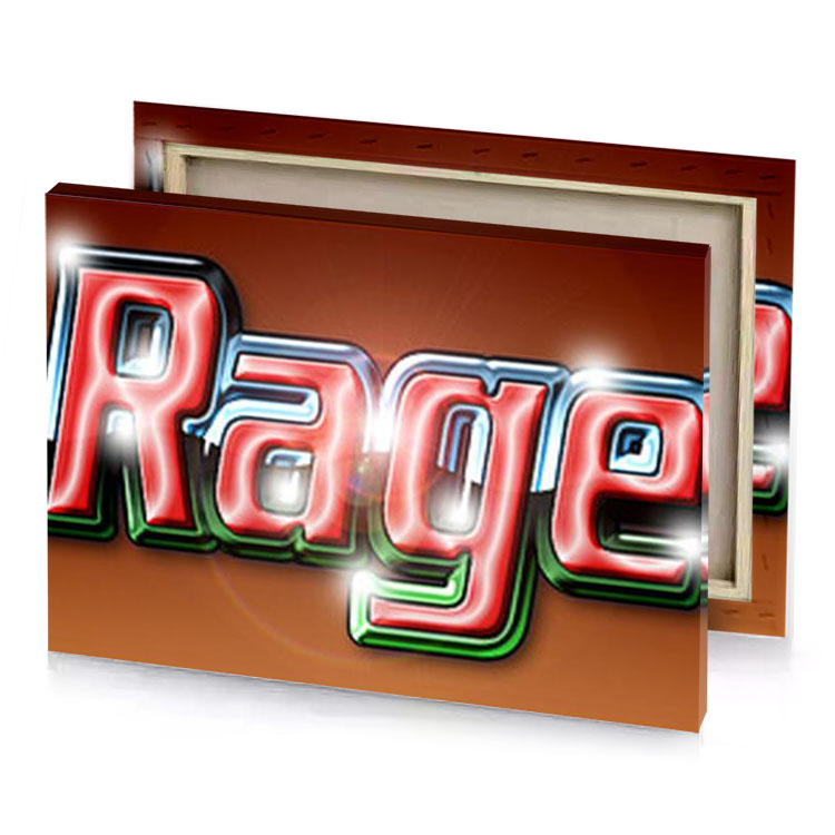 the logo for rage light coral canvas
