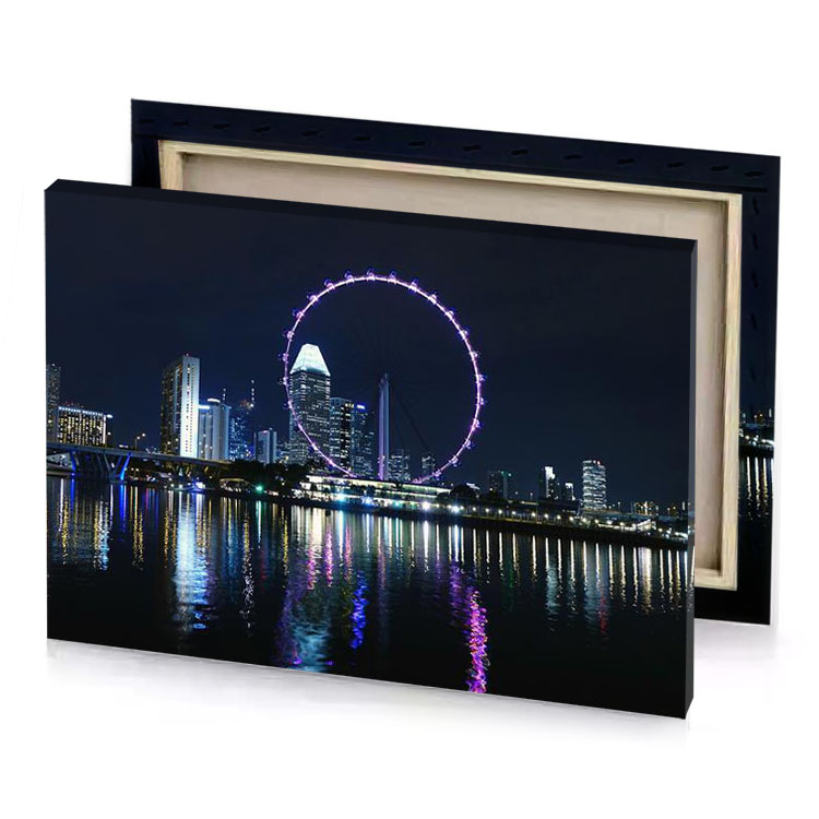 the london eye at night charcoal canvas