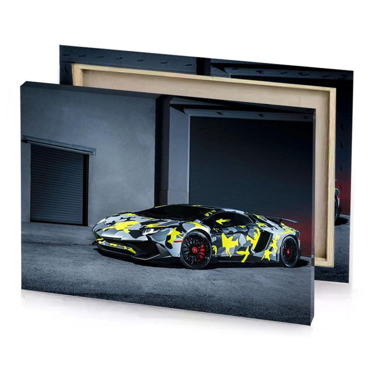 the mclaren 918 supercar is a with yellow paint job slate gray canvas