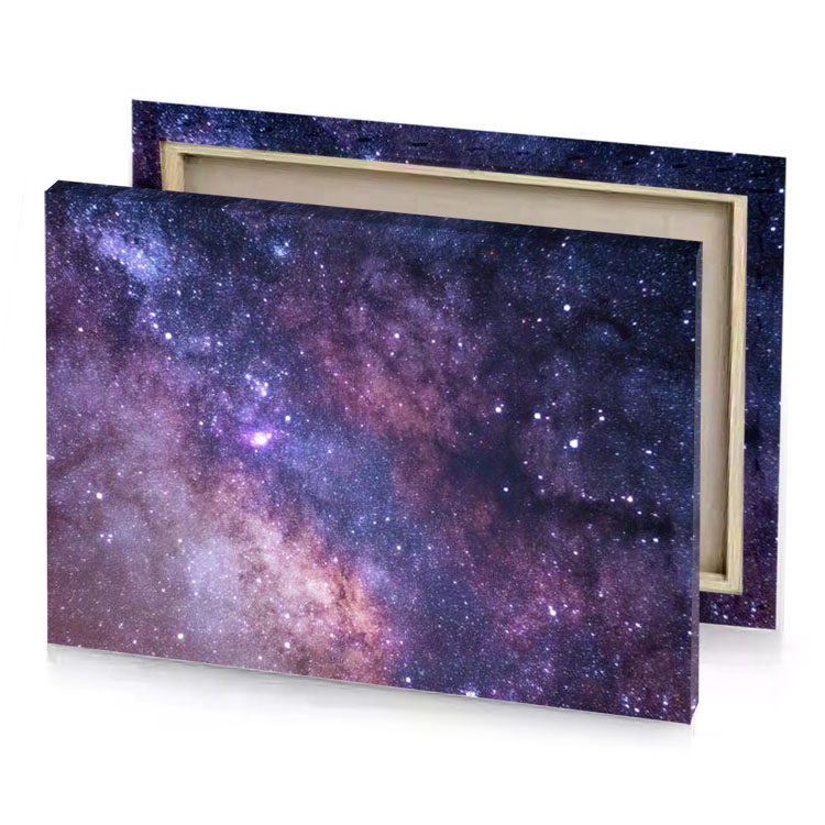 the milky and dark slate blue canvas