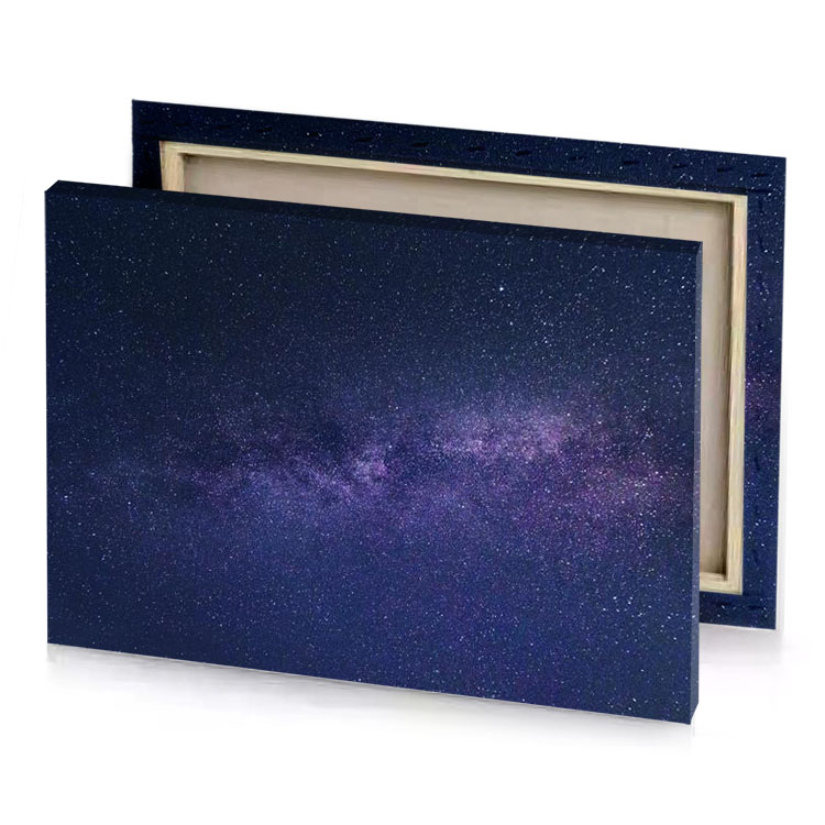 the milky and in night sky dark slate blue canvas