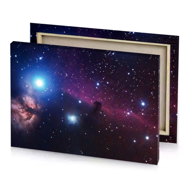 the orion nebula and star cluster midnight blue canvas