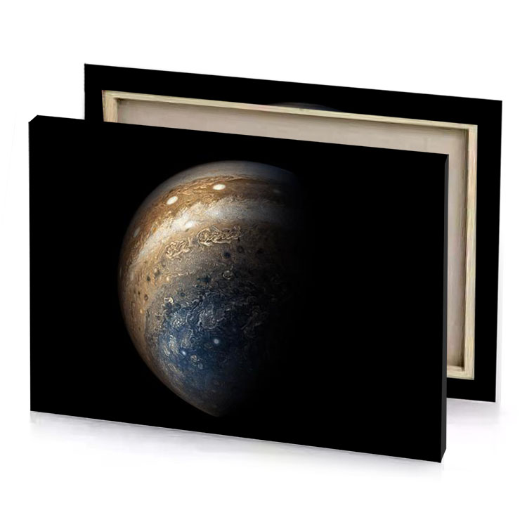 the planet jupiter as seen by nasa astronauts rosy brown canvas