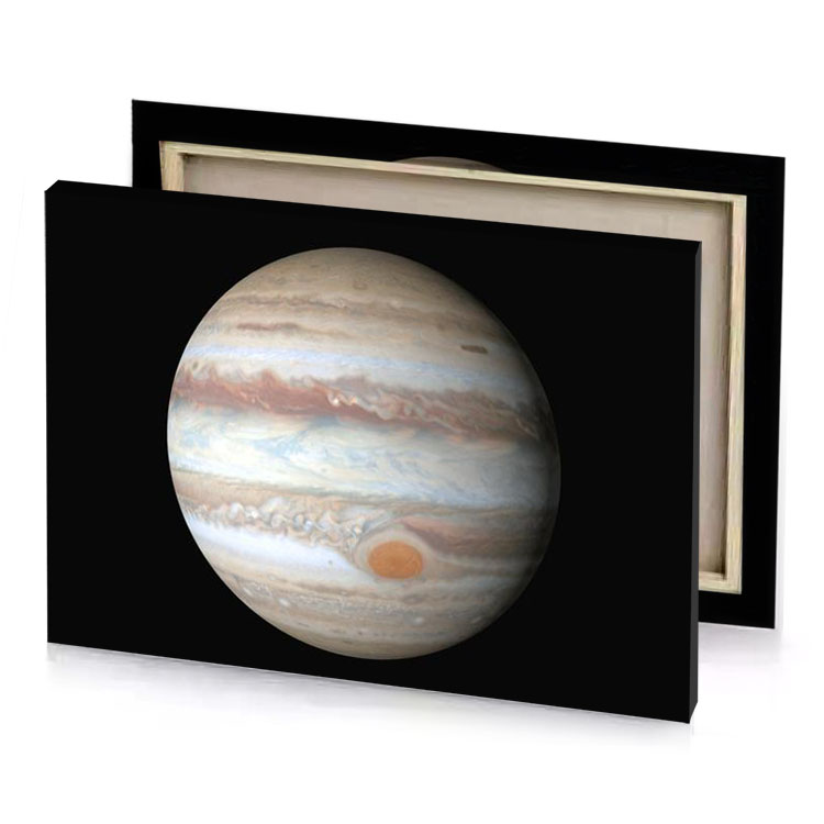 the planet jupiter as seen by nasa astronauts silver canvas