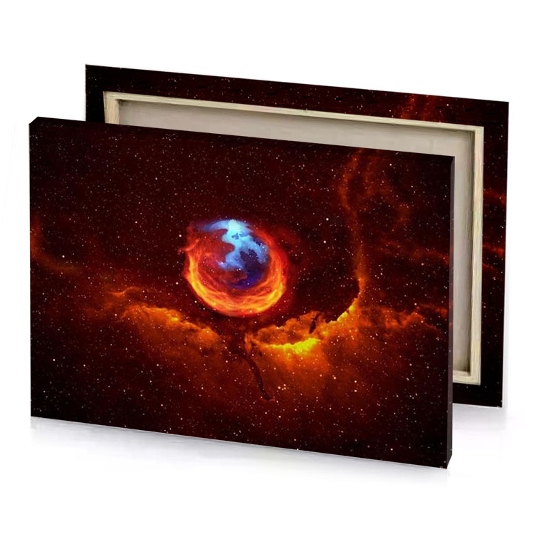 the planetary nebula maroon canvas