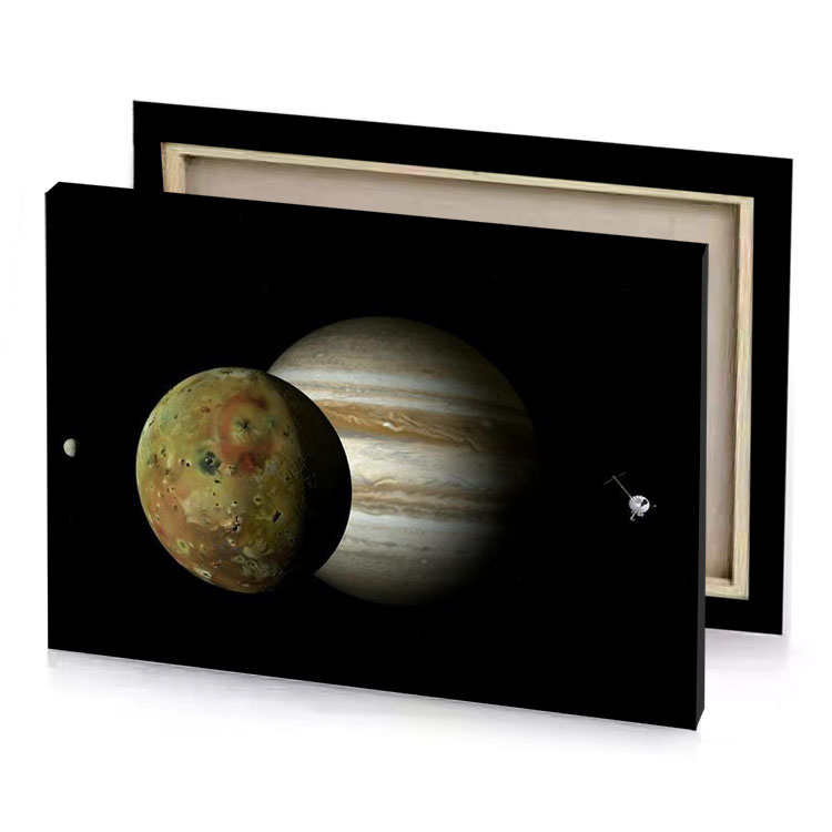 the planets including planet and sun dark olive green canvas