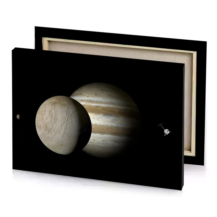 the planets including planet and sun rosy brown canvas