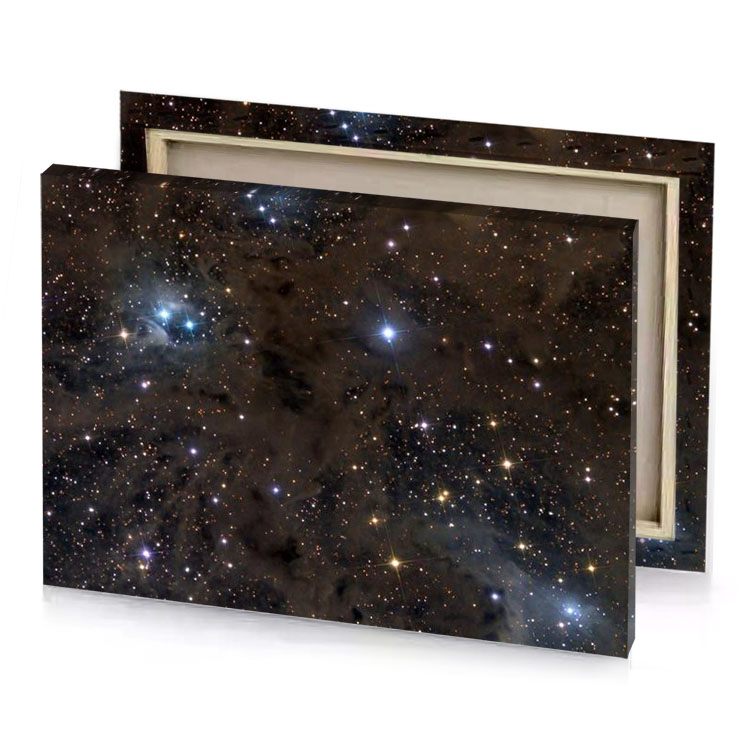 the pleia nebula and star cluster bistre canvas