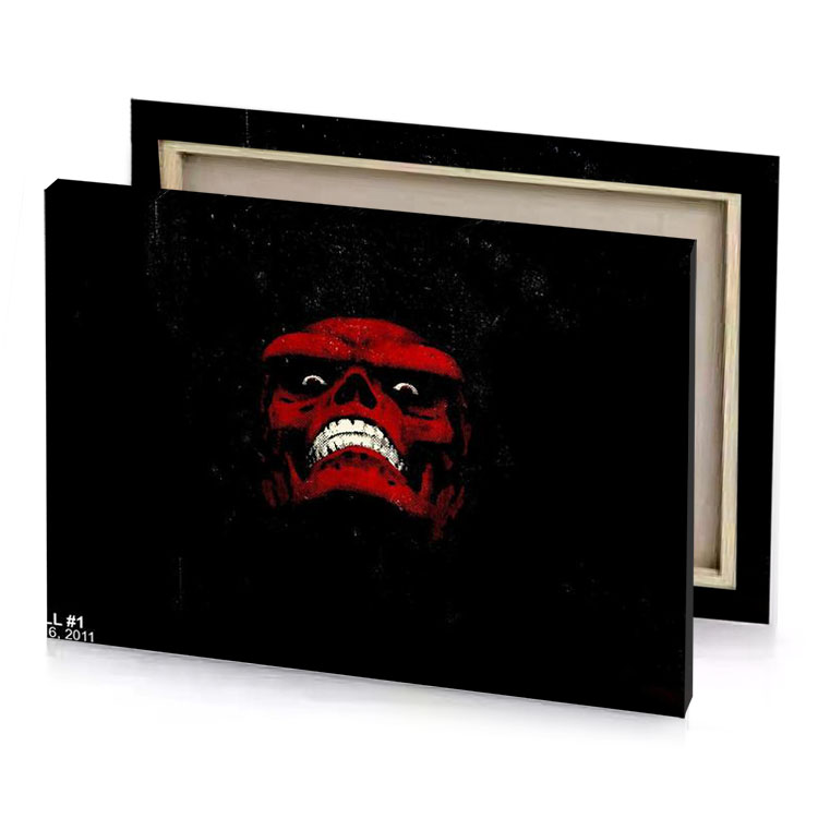 the punish skull wallpaper dark red canvas
