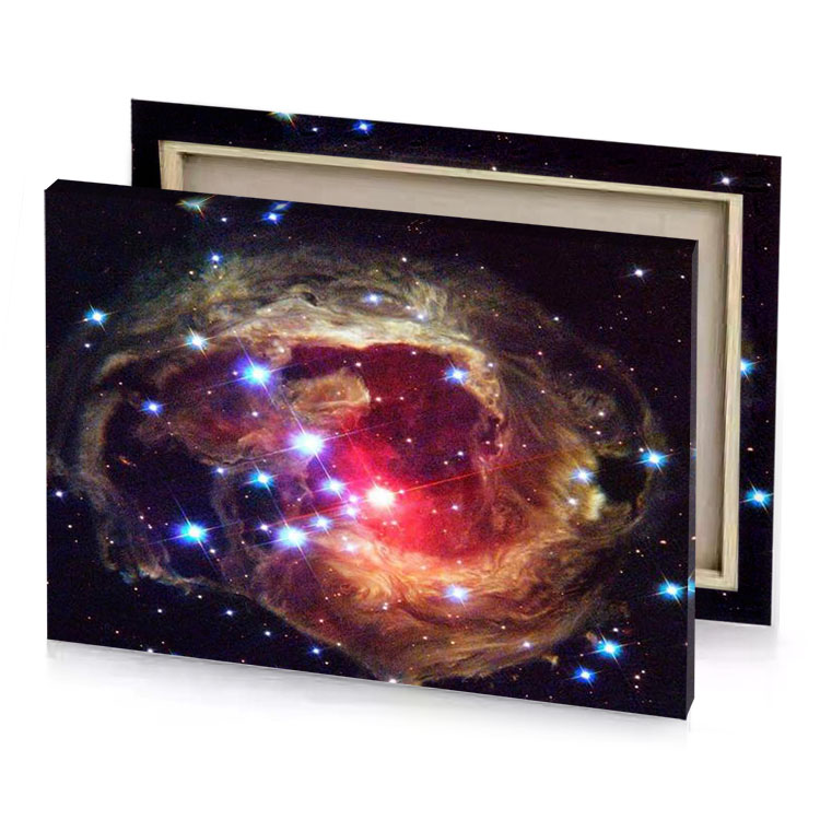 the rose nebula a planetary star cluster in constellation garnet canvas