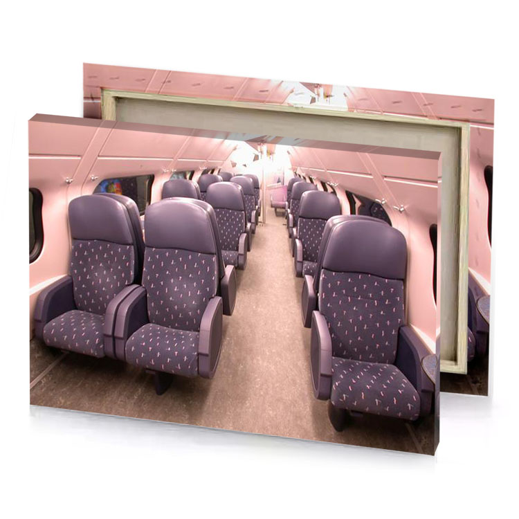 the seats are blue dim gray canvas