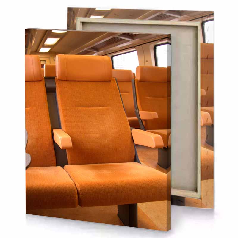 the seats are orange chocolate canvas