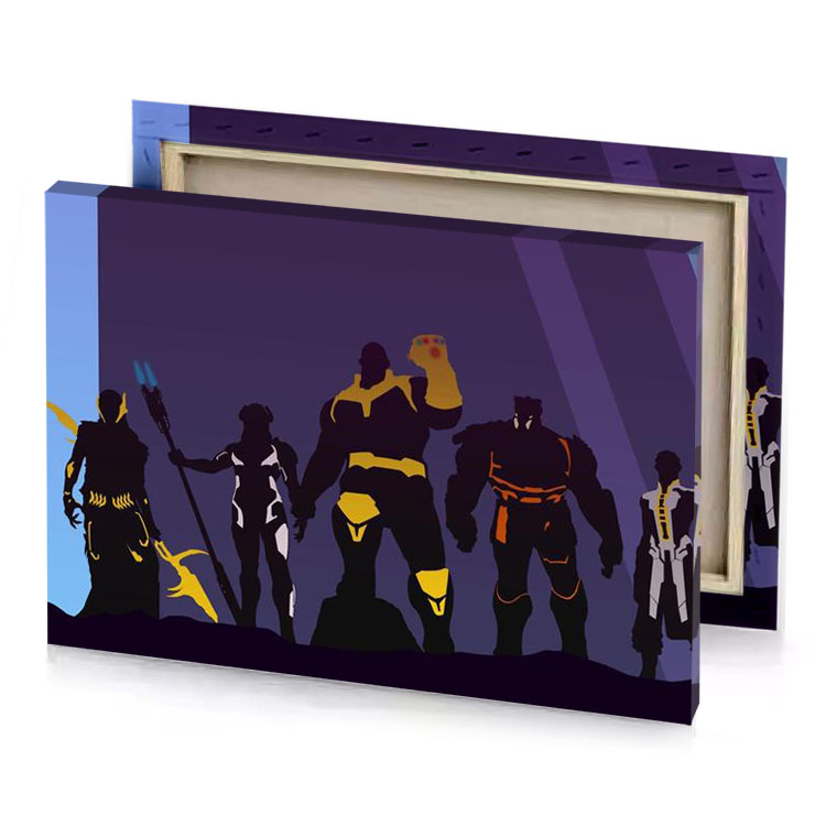 the silhouettes of characters in animated movie charcoal canvas