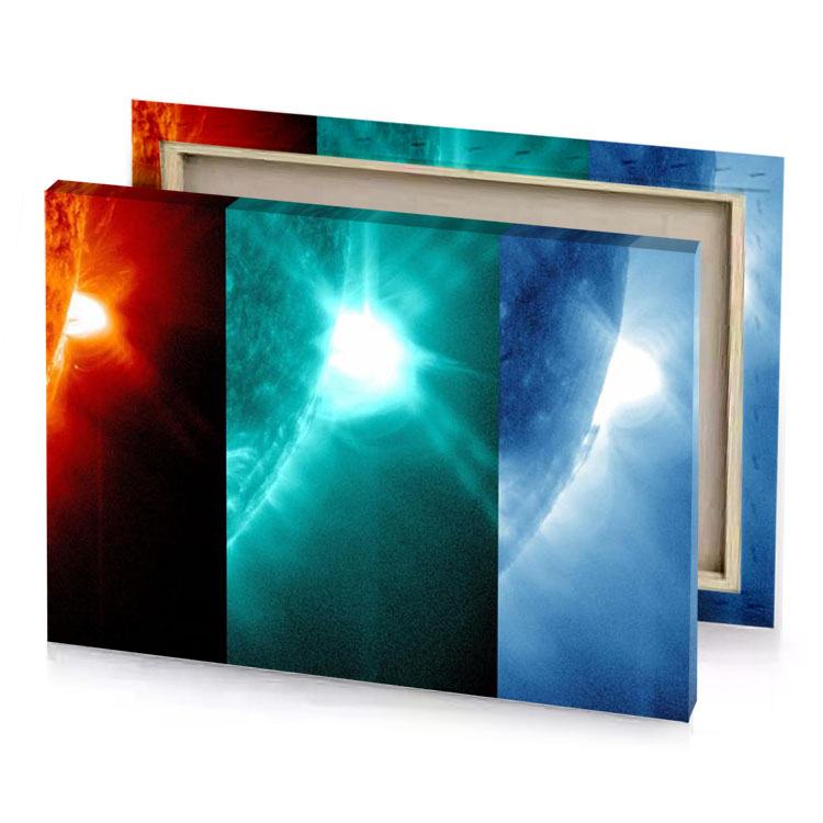 the sun and its two mains tiffany blue canvas