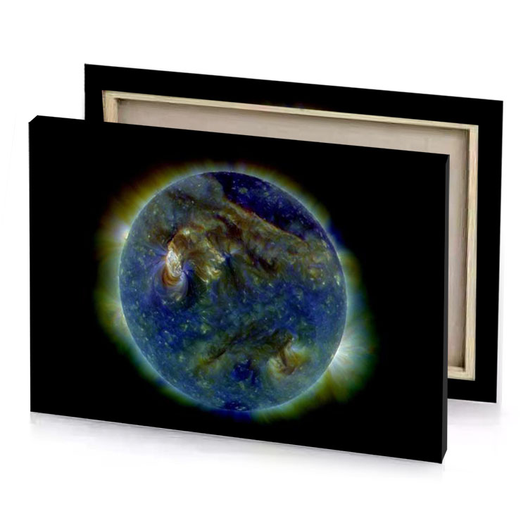 the sun as seen by nasa s hub spacecraft prussian blue canvas