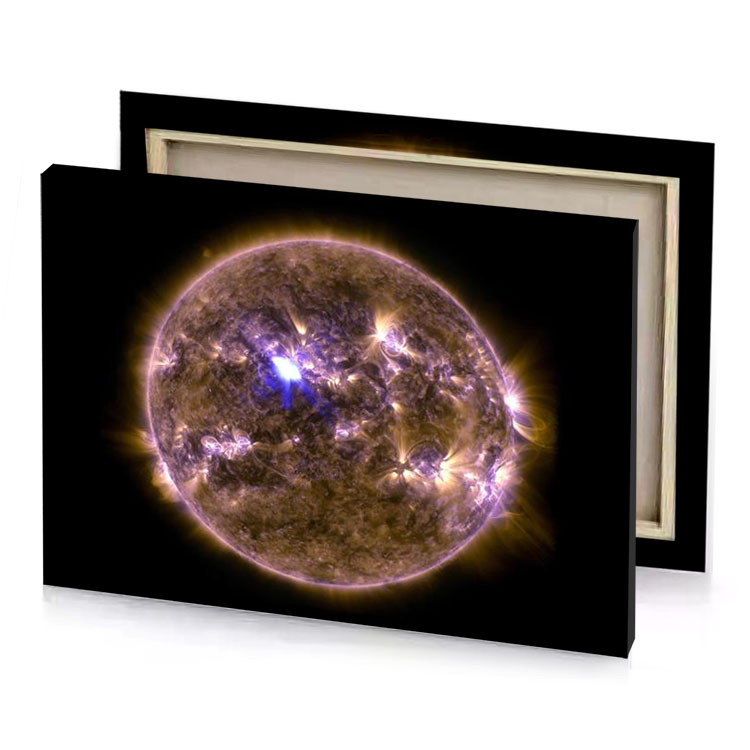 the sun as seen by nasa s solar observatory garnet canvas