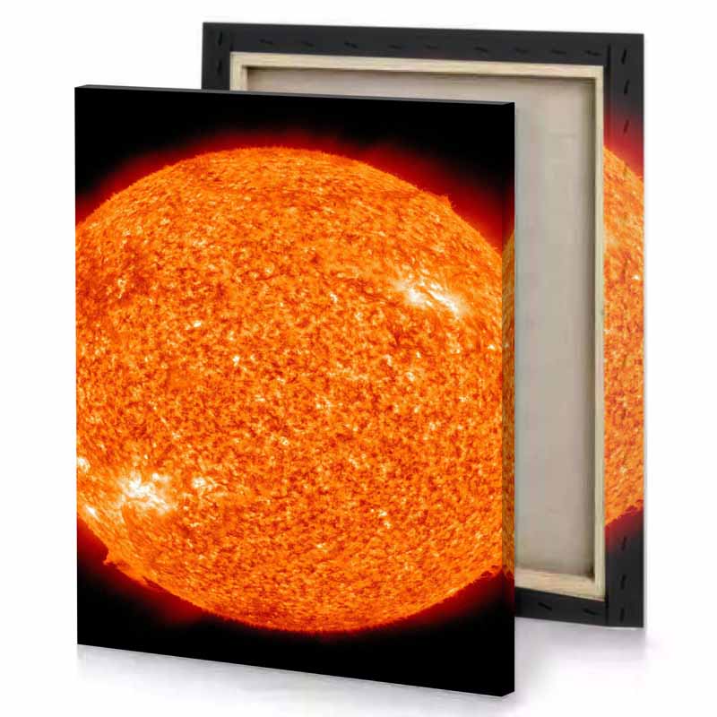 the sun as seen from space tangerine canvas